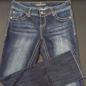 Maurices Blue Skinny Jeans with Vintage Fading
